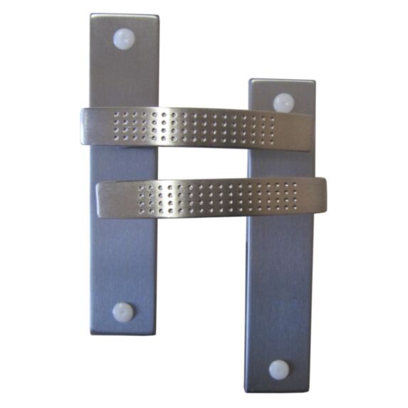 Poignées de porte Lana nickelé mat bec de cane entraxe 165mm - B BEAUTY