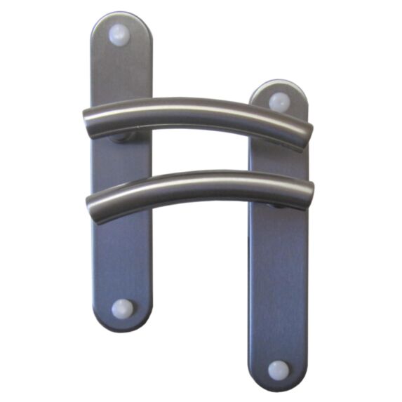 Poignées de porte Josy nickelé mat bec de cane entraxe 165mm - B BEAUTY