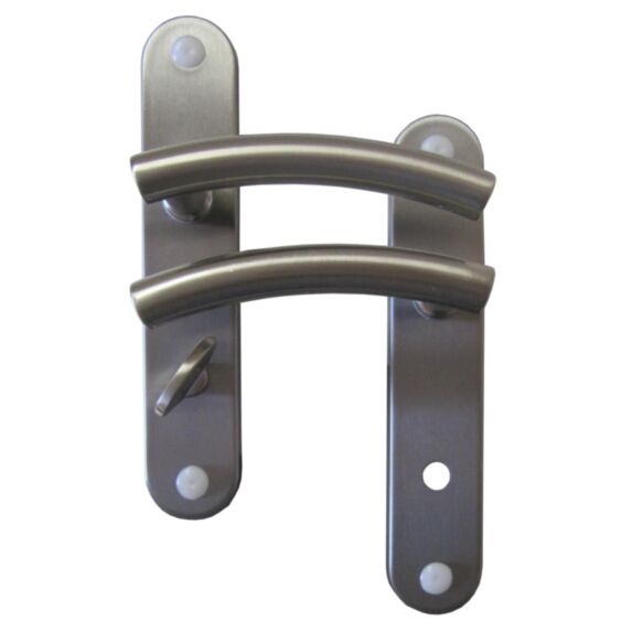 Poignées de porte à verrou Josy nickelé mat entraxe 165mm - B BEAUTY