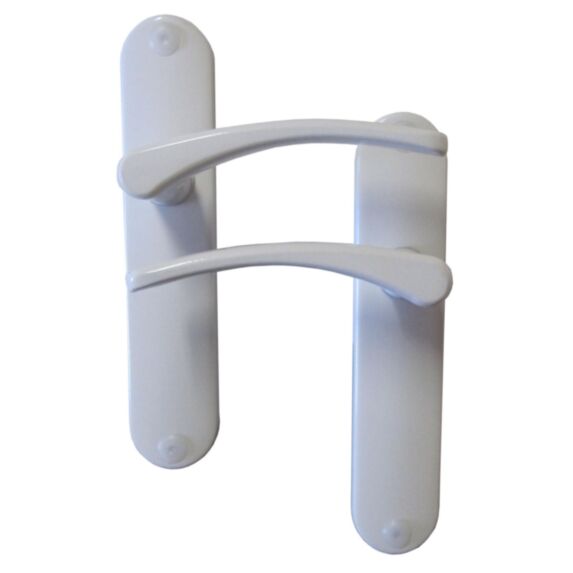 Poignées de porte Ella blanc bec de cane entraxe 165mm - B BEAUTY