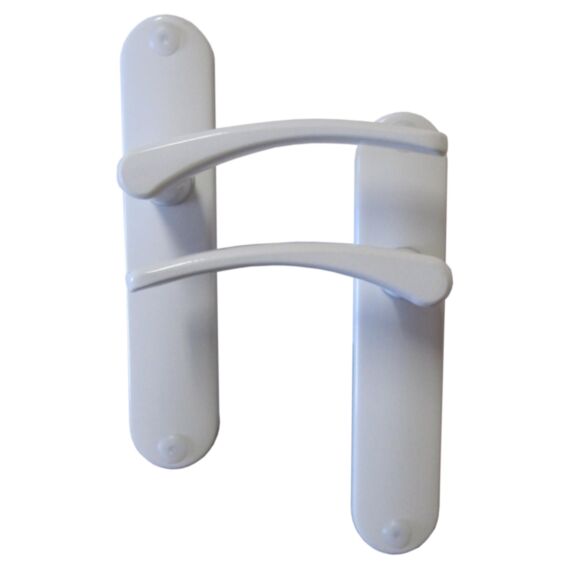 Poignées de porte Ella blanc bec de cane entraxe 165mm - B BEAUTY