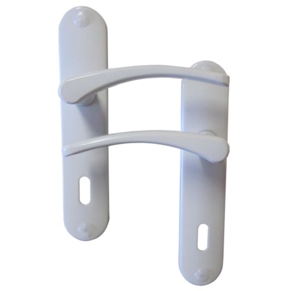 Poignées de porte Ella blanc trou de serrure entraxe 165mm - B BEAUTY