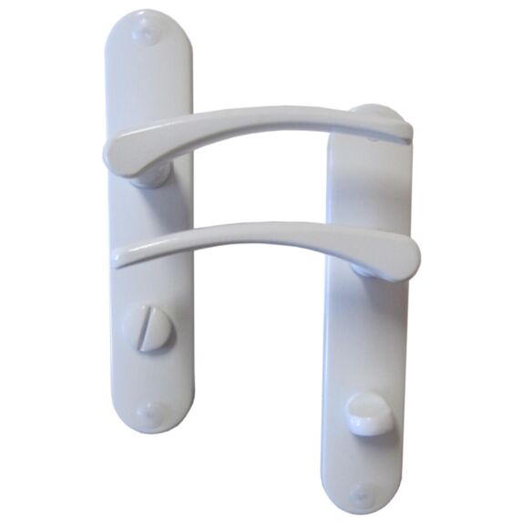 Poignées de porte à verrou Ella blanc entraxe 165mm - B BEAUTY