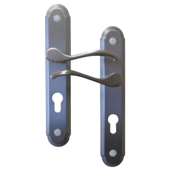 Poignées de porte à cylindre Alex nickelé trou entraxe 195mm - B BEAUTY