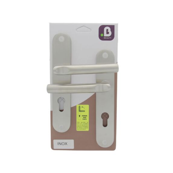 Poignées de porte à cylindre Rome inox entraxe 195mm - B BEAUTY