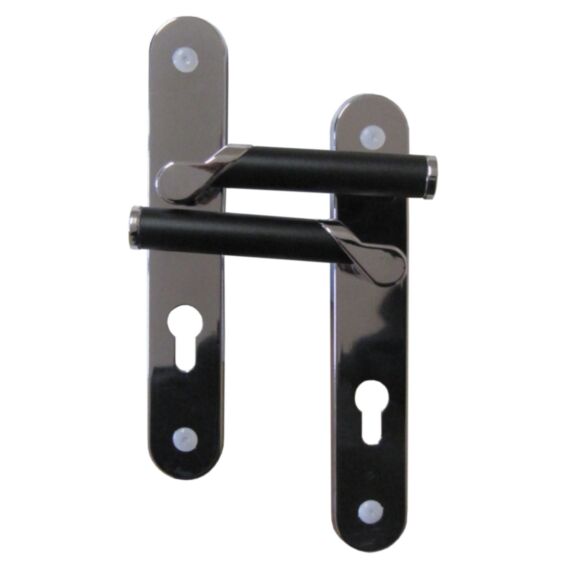 Poignées de porte à cylindre Carine noir entraxe 195mm - B BEAUTY