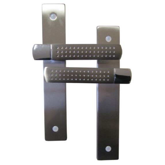 Poignées de porte bec de cane Theonidas aluminium entraxe 195mm - B BEAUTY