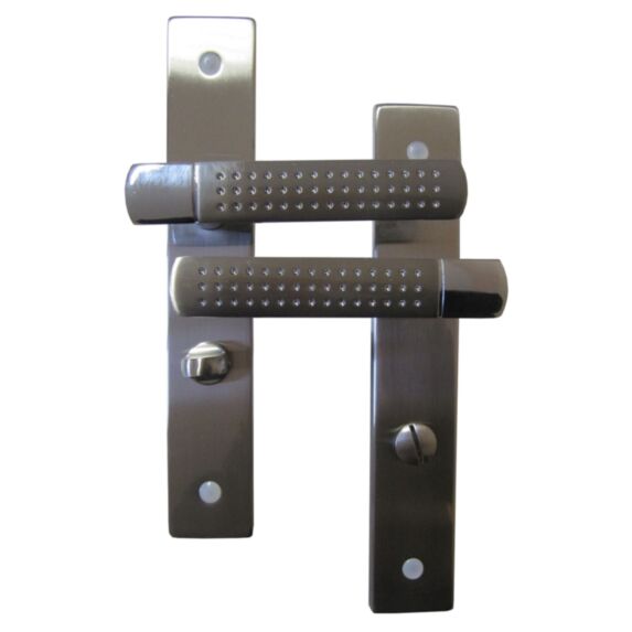 Poignées de porte à verrou Theonidas aluminium entraxe 195mm - B BEAUTY