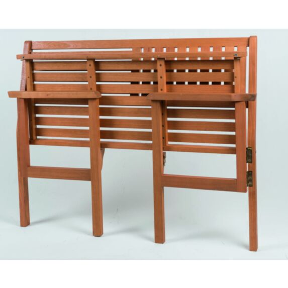 Banc de jardin pliable eucalyptus Léo 116x55,8x89cm - INVENTIV 