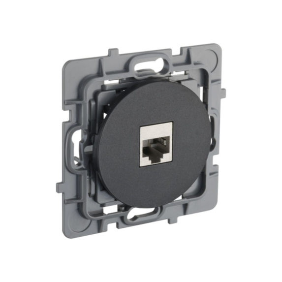 Prise RJ45 Eclipse noir - INVENTIV