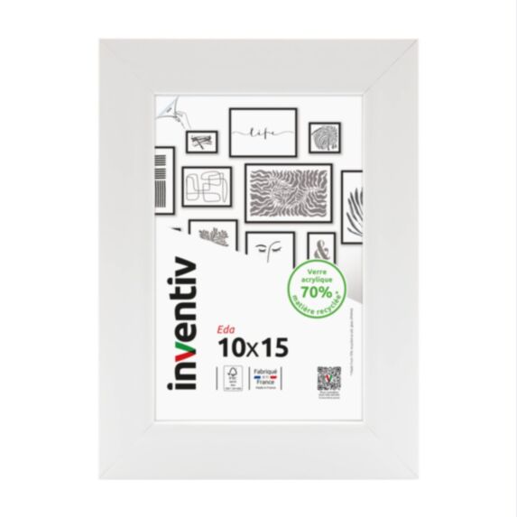 Cadre Eda blanc 10 x 15 cm - INVENTIV
