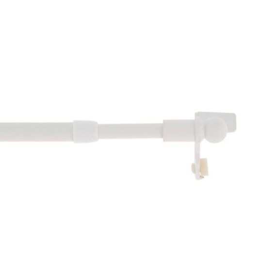 Barre à rideaux extensible Boule Blanc Mat Ø9mm 65-110cm - INVENTIV 