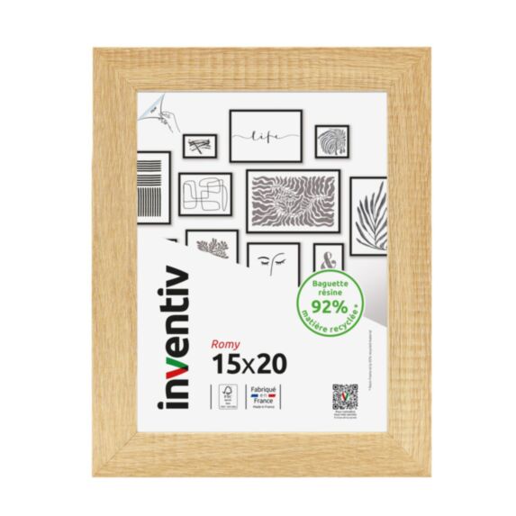 Cadre photo Romy naturel 15x20cm - INVENTIV