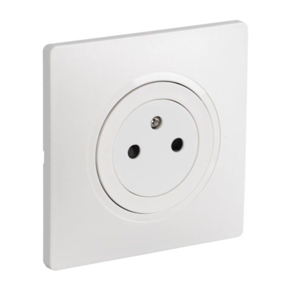 Prise Eclipse 2P+T blanc - INVENTIV