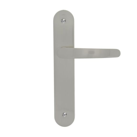 2 poignées de porte Abel entraxe 195 sans trou alu/acier noir mat - INVENTIV