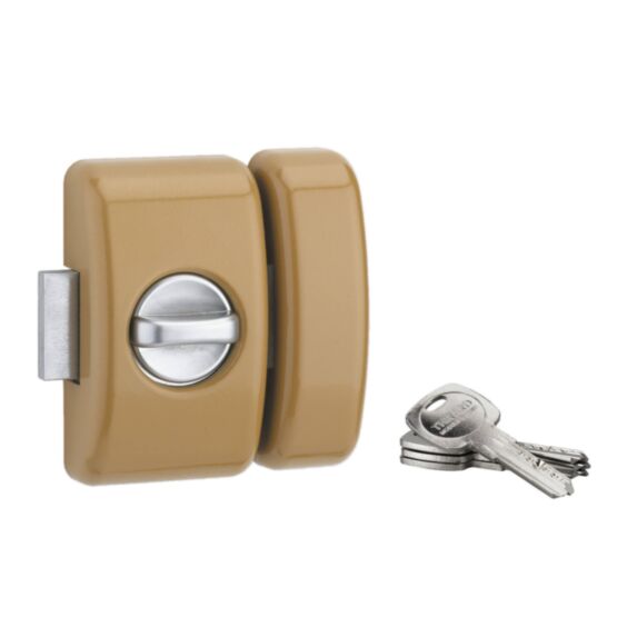Verrou de porte universel doré + 3 clés - INVENTIV