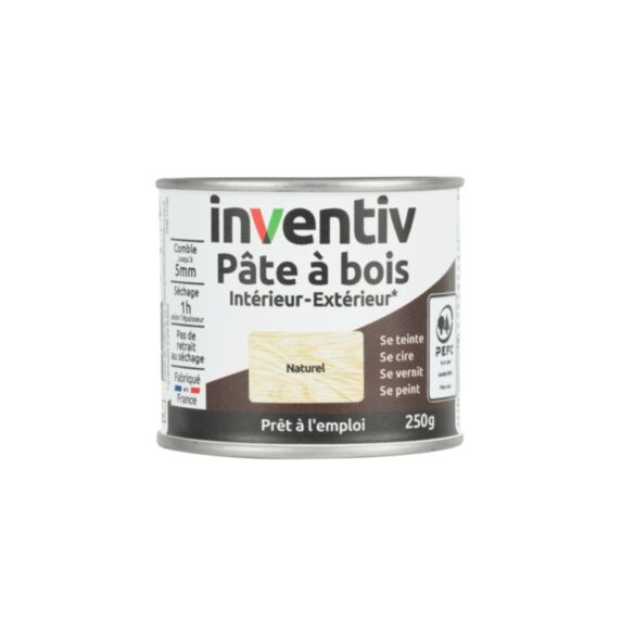 Pâte à bois naturel 250gr - INVENTIV