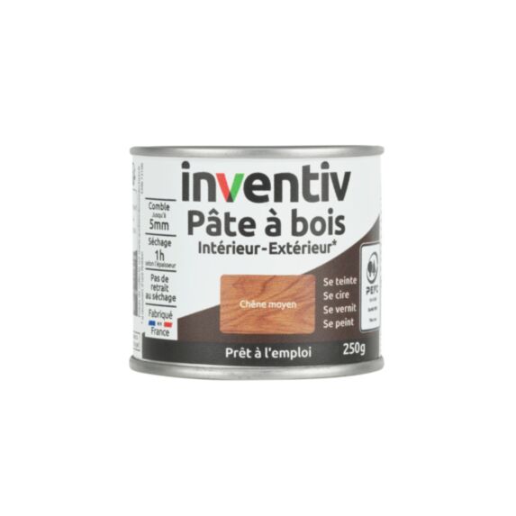Pâte à bois chêne moyen 250gr - INVENTIV