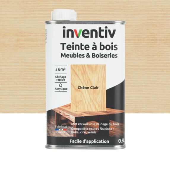 Teinte à bois Meubles & Boiseries chêne clair 0,5L - INVENTIV