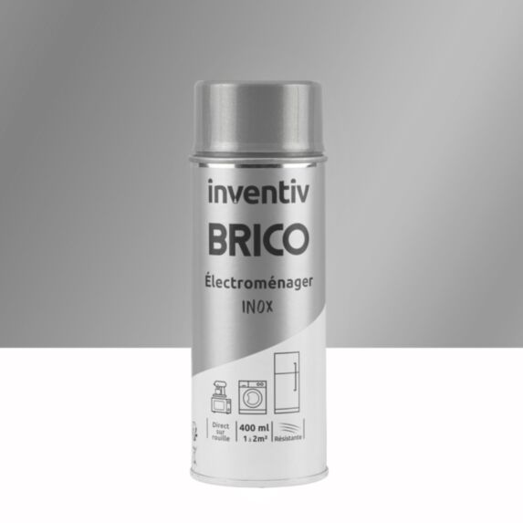 Peinture aérosol Electroménager inox 400ml - INVENTIV