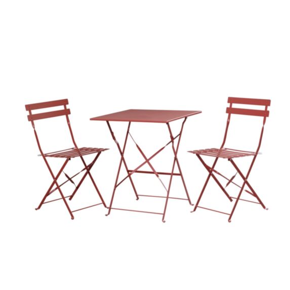 Salon de jardin set 3 pièces Zest terracotta - INVENTIV