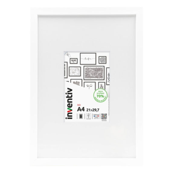 Cadre photo Isis blanc 20x30cm - INVENTIV