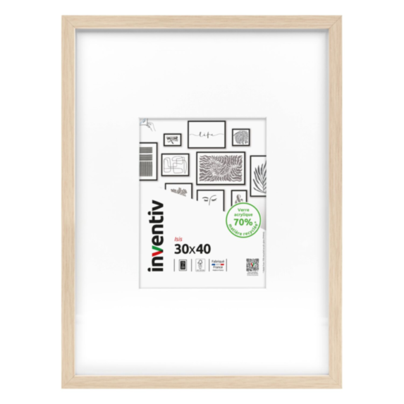 Cadre photo Isis naturel 30x40cm - INVENTIV