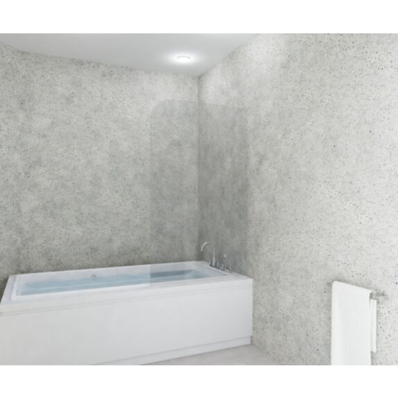 Pare baignoire verre trempé 6mm 2 faces easy clean 80,7x135,6cm transparent - INVENTIV