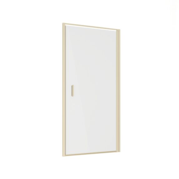 Porte pivotante 90cm transparent or brossé - INVENTIV
