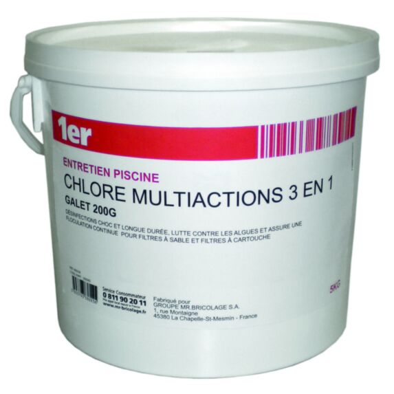 Chlore 3 en 1 galets 200 g - 1ER