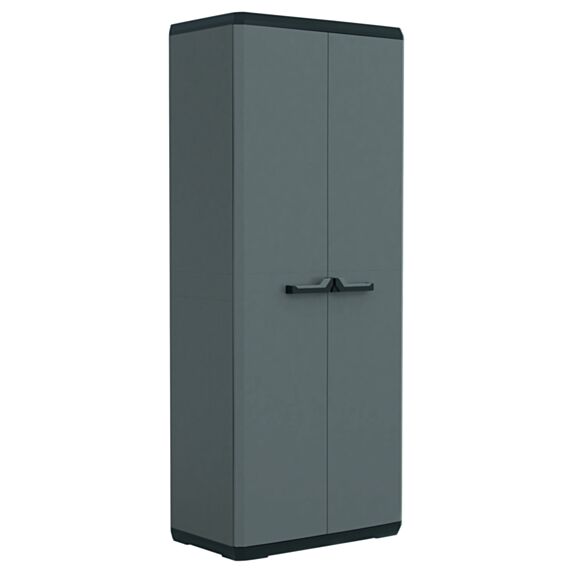 Armoire haute résine PIU 166 x 68 x 39 cm gris/noir - 1ER