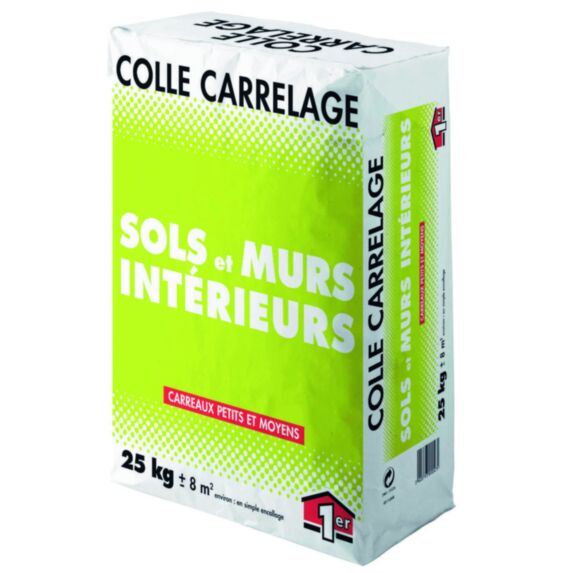 Mortier-colle carrelage sol et mur intérieur - 1ER
