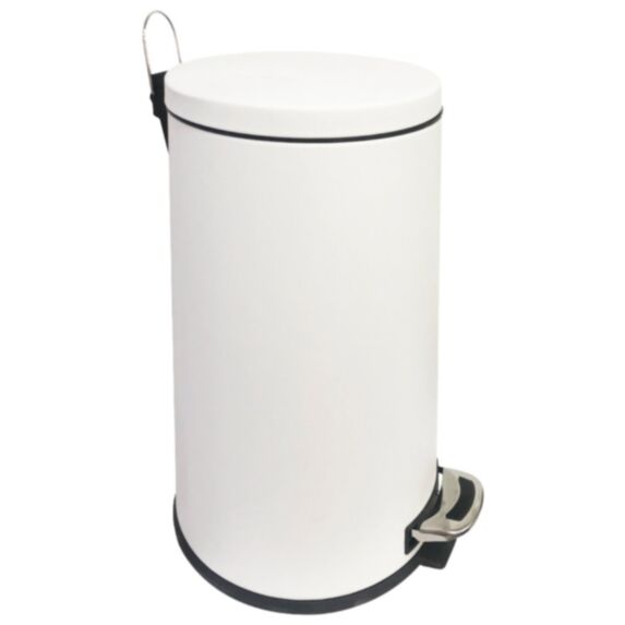 Poubelle cuisine à pédale Venus blanc mat 30L