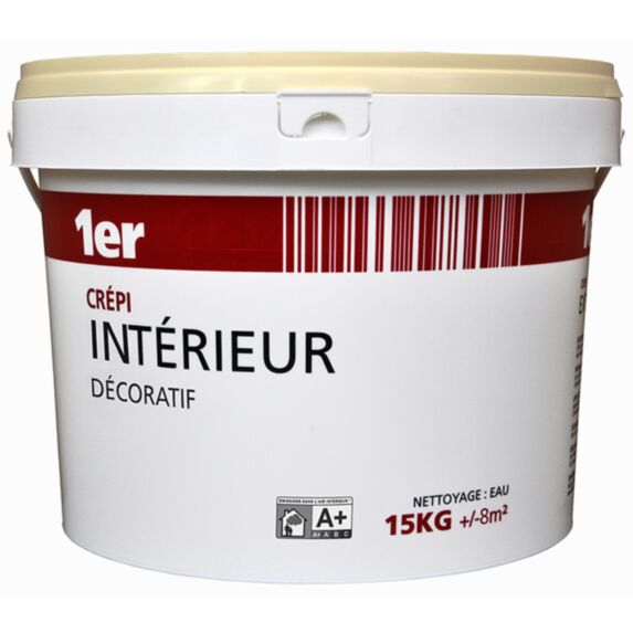 Crépi intérieur décollable 15kg - coloris pierre - 1ER