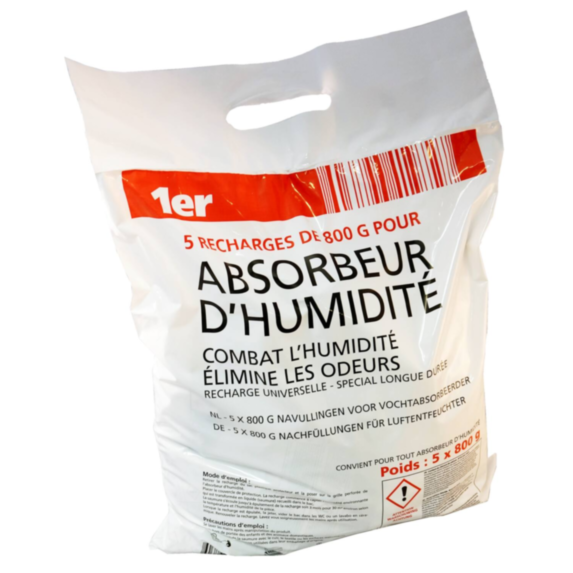 Pack de 5 recharges sous gaine de 800gr neutre - 1ER