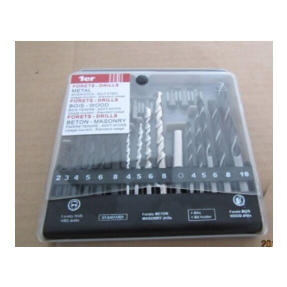 Coffret mixte embouts + forets 24pcs - 1ER