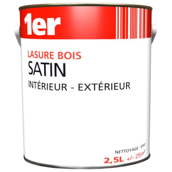 Lasure bois satin chêne foncé 2,5L - 1ER