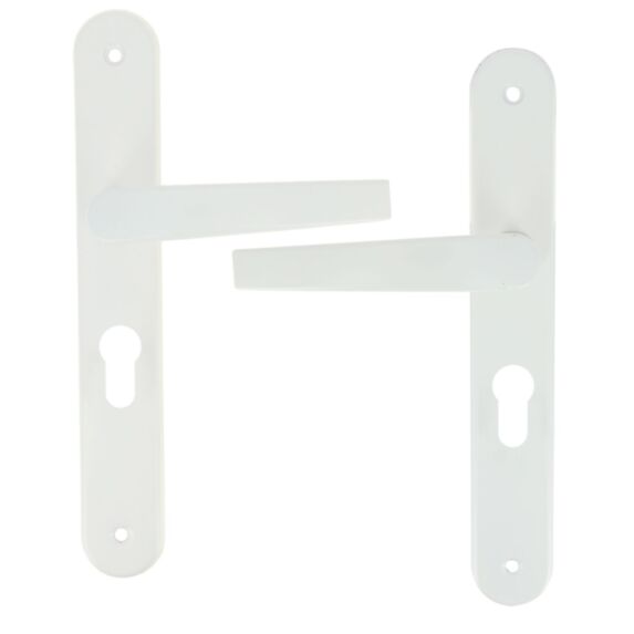 Poignée de porte à cylindre Chloé aluminium blanc entraxe 195mm - 1ER