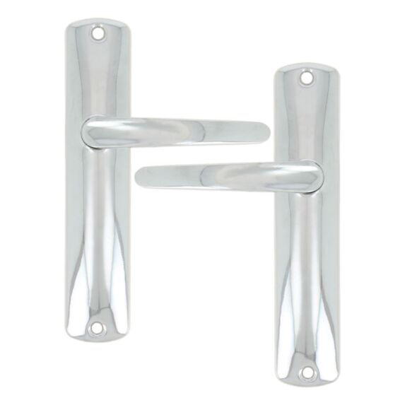 Poignée de porte sur plaque bdc Enzio zamak chromé entraxe 165mm - 1ER