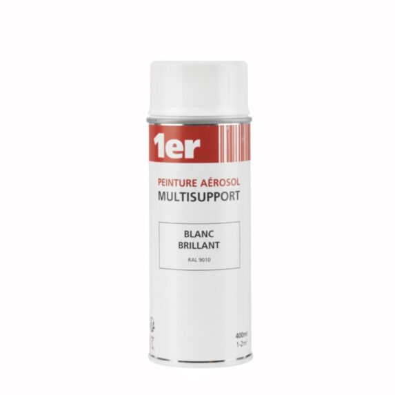 Peinture aérosol Multisupports blanc brillant 400ml - 1ER