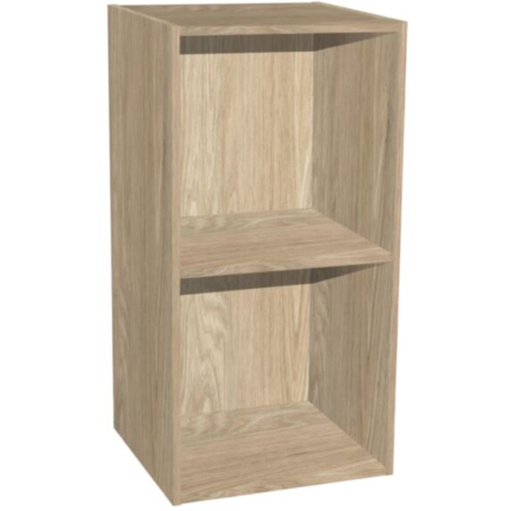 Étagère modulable 2 cases L.33,7xH.68,8xP.34,9cm décor chêne – ALSAKAZ
