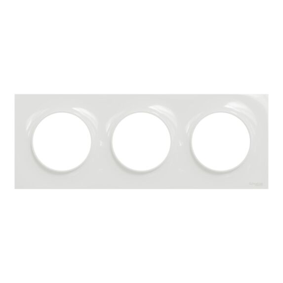 Plaque triple Odace Styl blanc - SCHNEIDER ELECTRIC
