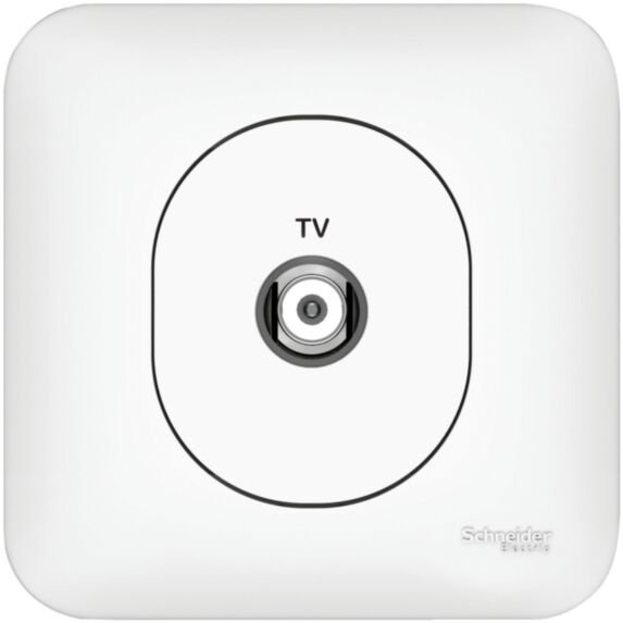 Prise TV ovalis complet - SCHNEIDER ELECTRIC