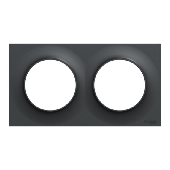 Plaque double Odace Styl anthracite - SCHNEIDER ELECTRIC