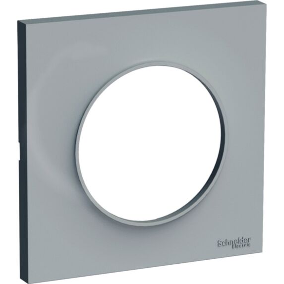 Plaque 1 poste gris - Odace Styl - SCHNEIDER ELECTRIC