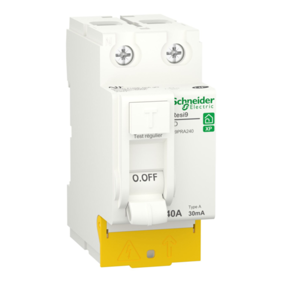 Interrupteur différentiel 2P 40A 30mA Type A Resi9 XP - SCHNEIDER ELECTRIC