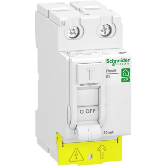 Interrupteur différentiel 2P 63A 30mA Type A Resi9 XP - SCHNEIDER ELECTRIC