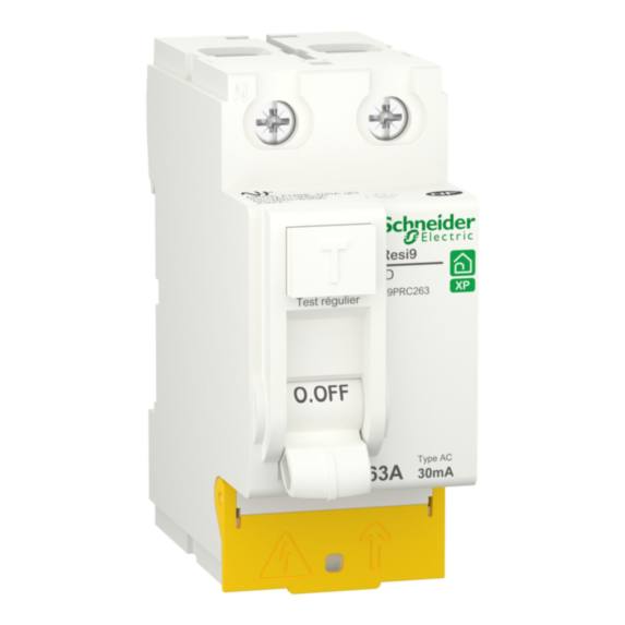 Interrupteur différentiel 2P 63A 30mA Type AC Resi9 XP - SCHNEIDER ELECTRIC
