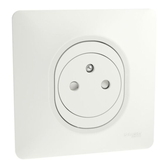 Prise de courant 2P+T Ovalis blanc - SCHNEIDER ELECTRIC