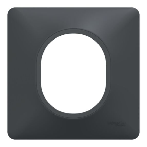 Plaque simple Ovalis gris anthracite - SCHNEIDER ELECTRIC